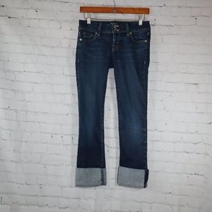 Hudson Dark Wash Ginny Crop Straight W/ Cuff Jeans Women's Size 25